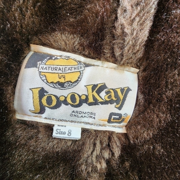 Vintage Jo-O-Kay 1970s Weastern Leather Jacket Size 8 - Picture 9 of 16